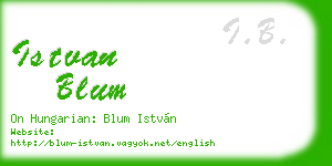 istvan blum business card